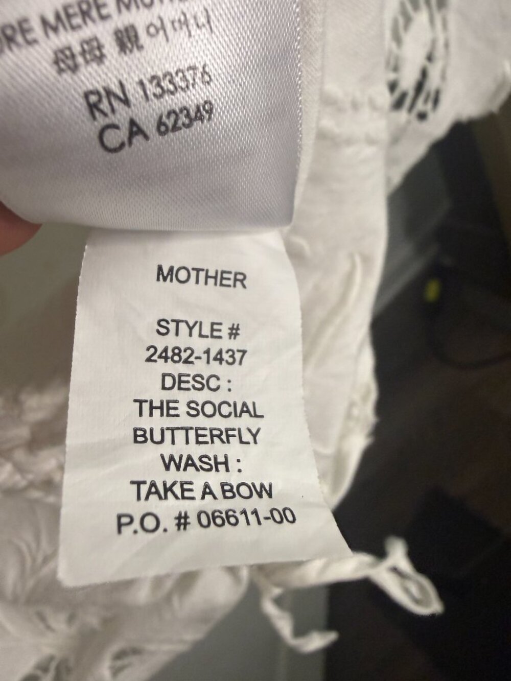 MOTHER The Social Butterfly Eyelet Crop Top- S- Bright White MSRP MSRP $218 - Picture 11 of 13